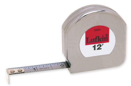 Lufkin C9212 1/2" x 12' Mezurall® Chrome Clad® A8 Tape Measure