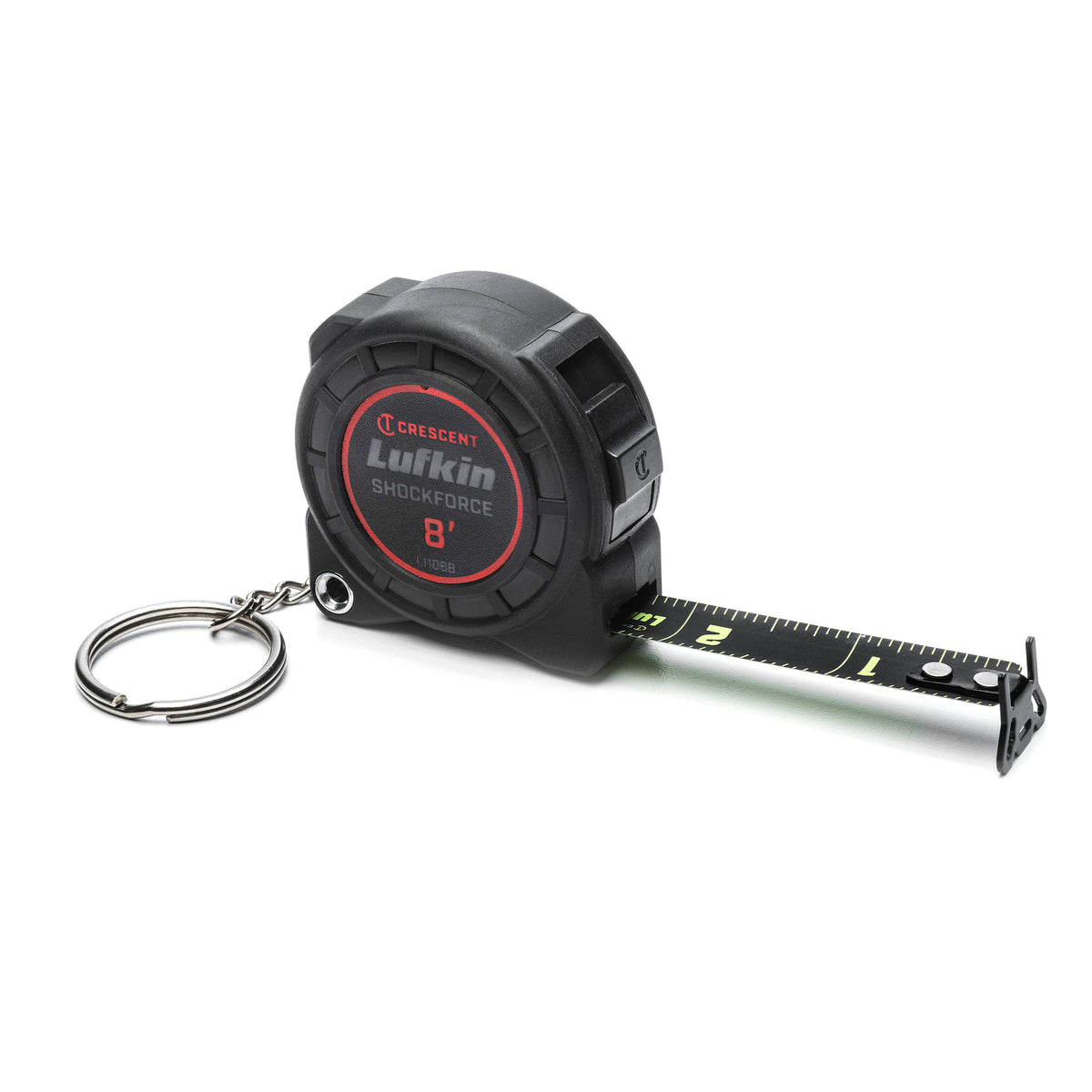 Lufkin L1108B 1/2" x 8' SHOCKFORCE NITE EYE™ Tape Measure Keychain