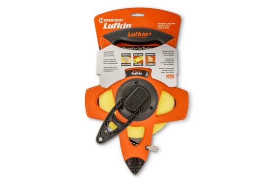 Lufkin L1706N 1/2"W X 100'L 3-to-1 Rewind Fiberglass Tape Measure