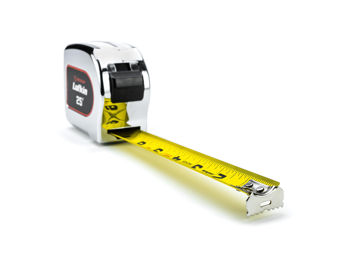 Lufkin L935-02 1-1/8" x 35' Chrome Case Yellow Clad Tape Measure