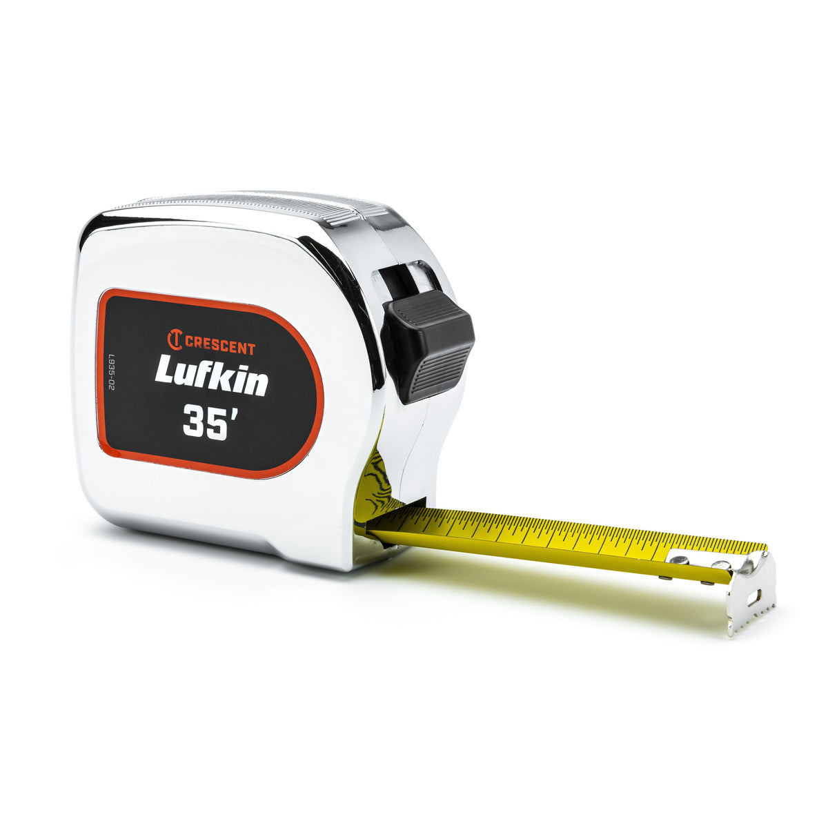 Lufkin L935-02 1-1/8" x 35' Chrome Case Yellow Clad Tape Measure