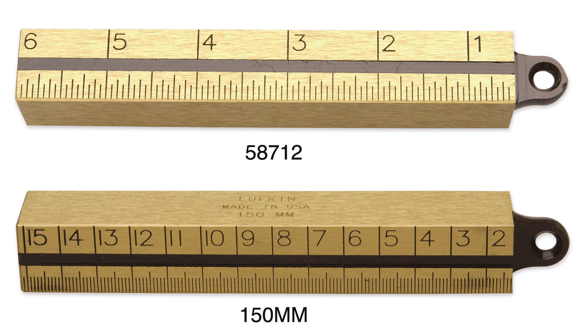 Lufkin T150MMN 20 oz. Outage Solid Brass Square Metric Plumb Bob