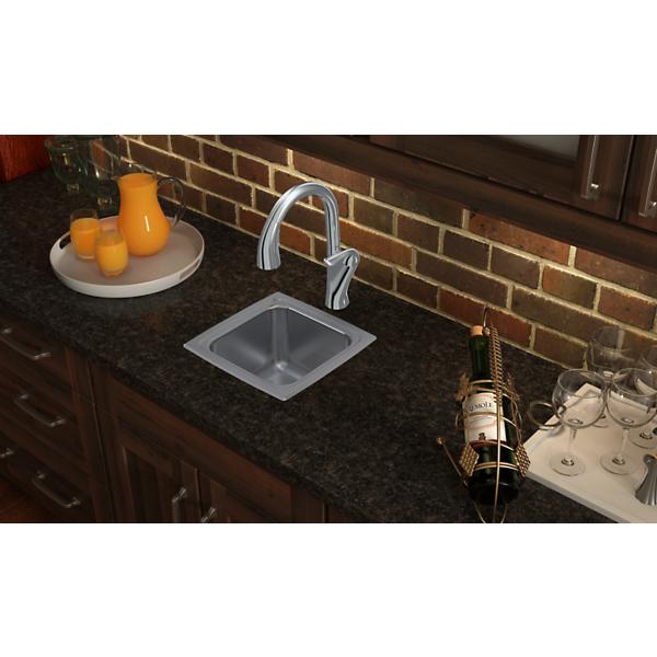 Elkay LFR1313 Lustertone® Classic Stainless Steel 13" x 13" x 7-5/8" Single Bowl Drop-in Sink