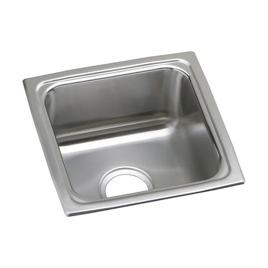 Elkay LFRAD151555 Lustertone® Classic Stainless Steel 15" x 15" x 5-1/2" Single Bowl Drop-in Bar ADA Sink