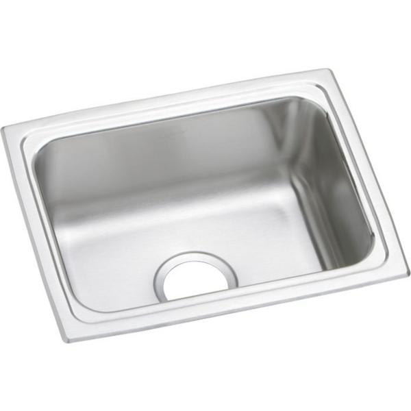 Elkay LFR1915 Lustertone® Classic Stainless Steel 19" x 15" x 7-5/8" Single Bowl Drop-in Sink