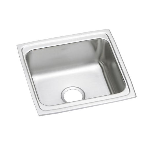 Elkay LFR1918 Lustertone® Classic Stainless Steel 19" x 18" x 7-5/8" Single Bowl Drop-in Sink