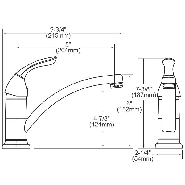 Elkay LK1500CR Everyday Single Hole Deck Mount Kitchen Faucet with Lever Handle Chrome