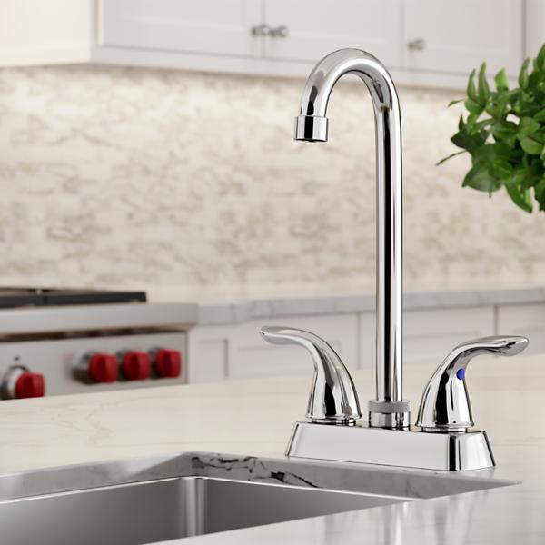 Elkay LK2477CR Everyday Bar Deck Mount Faucet and Lever Handles Chrome