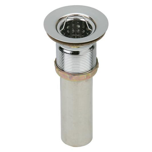 Elkay LK36 Drain Fitting 2" Nickel Plated Brass Body with Deep Stainless Steel Strainer Basket