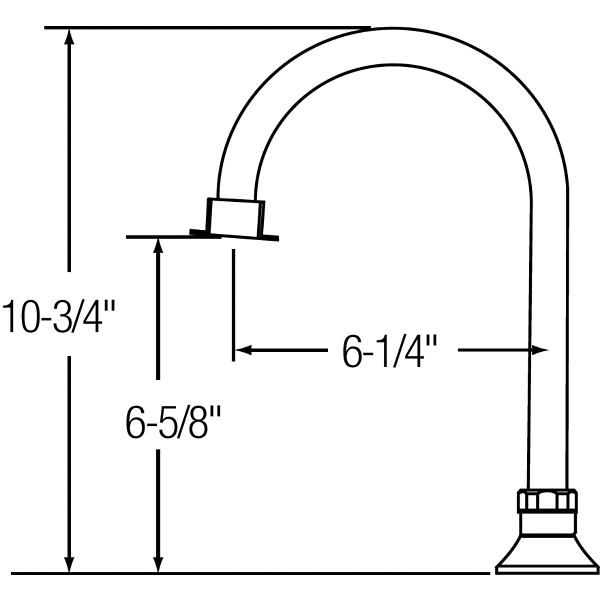 Elkay LK396A Deck Mount 10-3/4" Spout