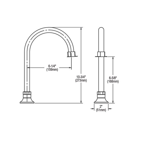 Elkay LK396A Deck Mount 10-3/4" Spout