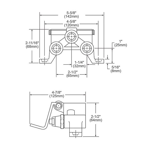 Elkay LK399A Floor Mount Double Foot Valve