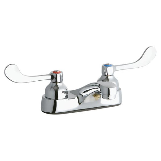 Elkay LK402T4 4" Centerset with Exposed Deck Faucet Integral Spout 4" Wristblade Handles