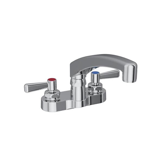 Elkay LK406AT08L2 4" Centerset with Exposed Deck Faucet with 8" Arc Tube Spout 2" Lever Handles