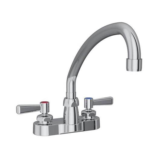 Elkay LK406AT10L2 4" Centerset with Exposed Deck Faucet with 10" Arc Tube Spout 2" Lever Handles