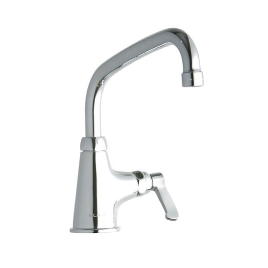 Elkay LK535AT08L2 Single Hole with Single Control Faucet with 8" Arc Tube Spout 2" Lever Handle Chrome