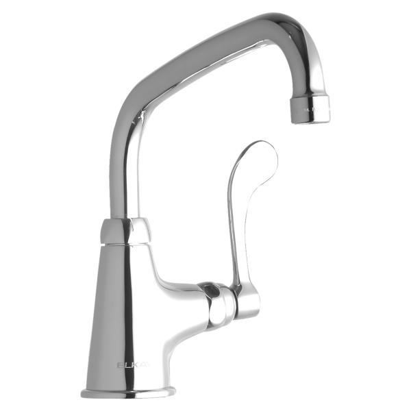 Elkay LK535AT08T4 Single Hole with Single Control Faucet with 8" Arc Tube Spout 4" Wristblade Handle Chrome