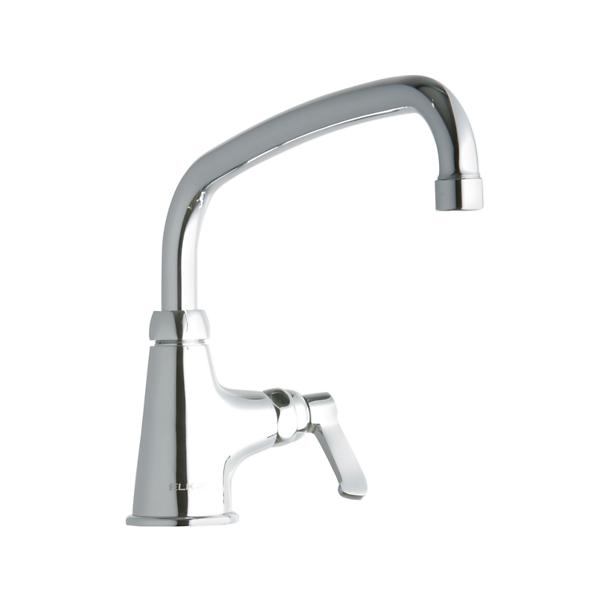 Elkay LK535AT10L2 Single Hole with Single Control Faucet with 10" Arc Tube Spout 2" Lever Handle Chrome