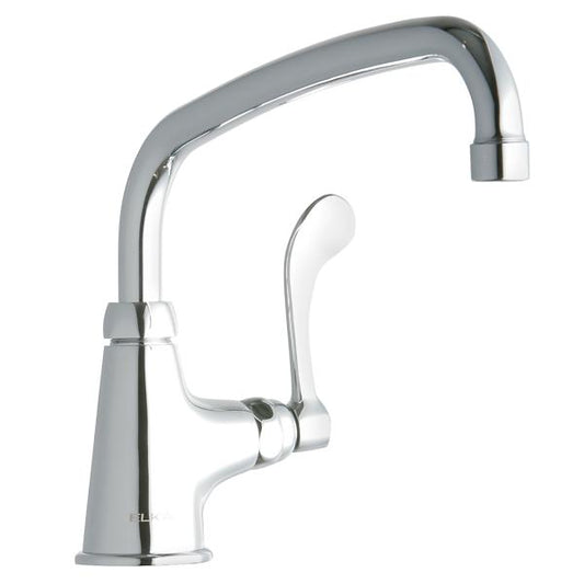 Elkay LK535AT10T4 Single Hole with Single Control Faucet with 10" Arc Tube Spout 4" Wristblade Handle Chrome