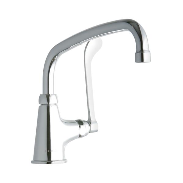 Elkay LK535AT10T6 Single Hole with Single Control Faucet with 10" Arc Tube Spout 6" Wristblade Handle Chrome