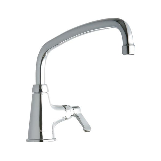 Elkay LK535AT12L2 Single Hole with Single Control Faucet with 12" Arc Tube Spout 2" Lever Handle Chrome