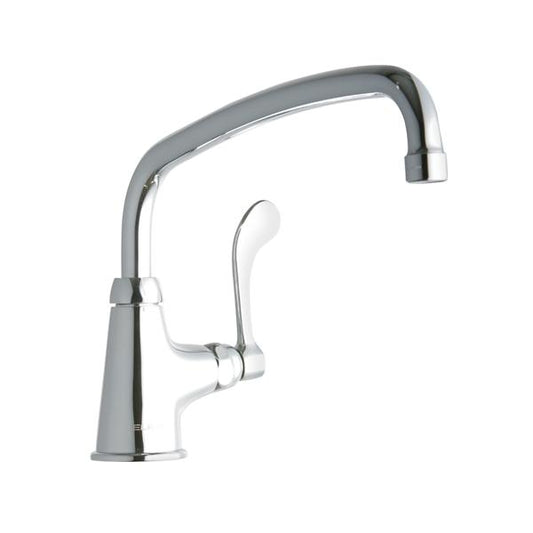 Elkay LK535AT12T4 Single Hole with Single Control Faucet with 12" Arc Tube Spout 4" Wristblade Handle Chrome