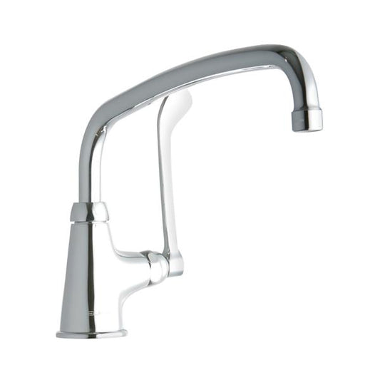 Elkay LK535AT12T6 Single Hole with Single Control Faucet with 12" Arc Tube Spout 6" Wristblade Handle Chrome