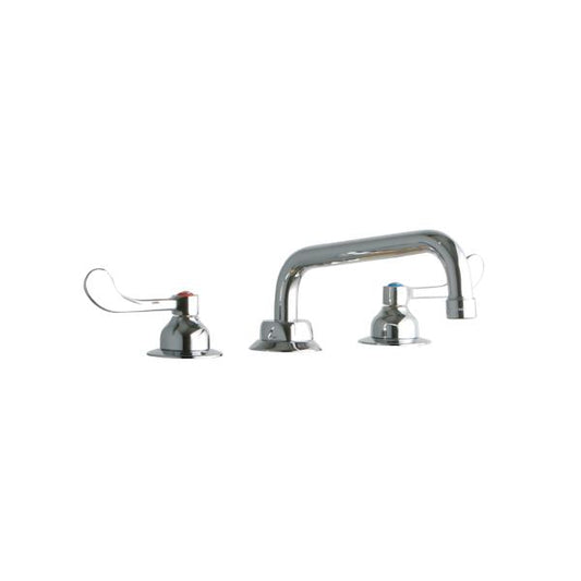 Elkay LK800TS08T4 8" Centerset with Concealed Deck Faucet with 8" Tube Spout 4" Wristblade Handles Chrome