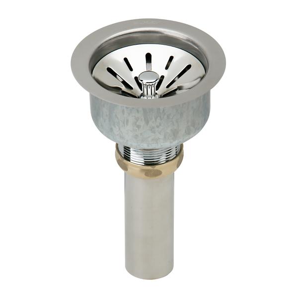 Elkay LK99 Deluxe 3-1/2" Drain Type 304 Stainless Steel Body Strainer Basket Rubber Seal and Tailpiece