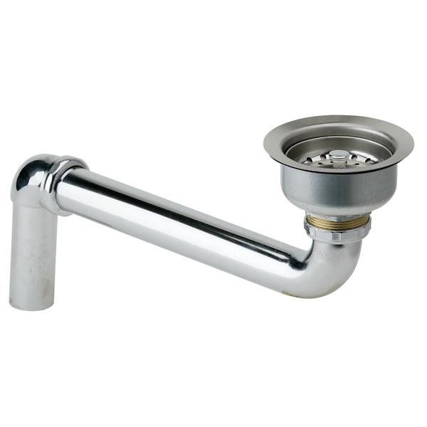 Elkay LKAD35 3-1/2" Drain Fitting" Stainless Steel Body Strainer Basket and Offset Tailpiece