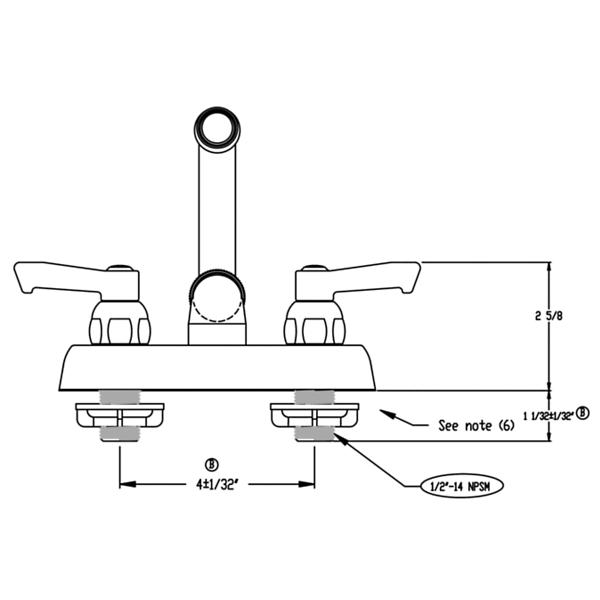 Elkay LKB400 Scrub/Handwash Wall Mount Faucet