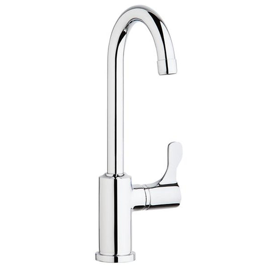 Elkay LKD208513C Single Hole 12-1/2" Deck Mount Faucet with Gooseneck Spout Lever Handle on Right Side Chrome