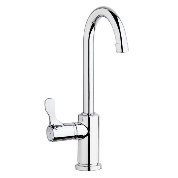 Elkay DRKR2217LFFC Lustertone® Classic Stainless Steel 22" x 17" x 7-5/8" 2-Hole Single Drop-in Classroom Sink + Faucet/Bubbler Kit and Vandal-resistant Filtration Kit With Filter Status Monitor