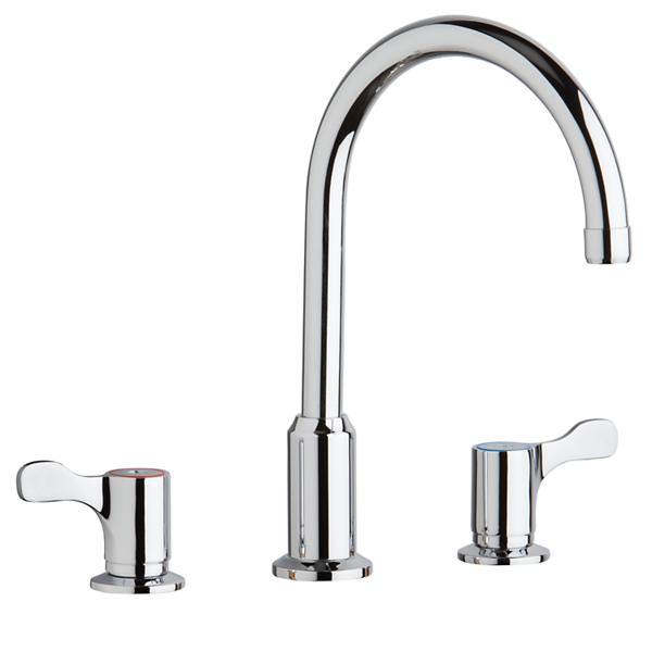 Elkay LKD2439C 8" Centerset Concealed Deck Mount Faucet with Arc Spout and 2-5/8" Lever Handles Chrome