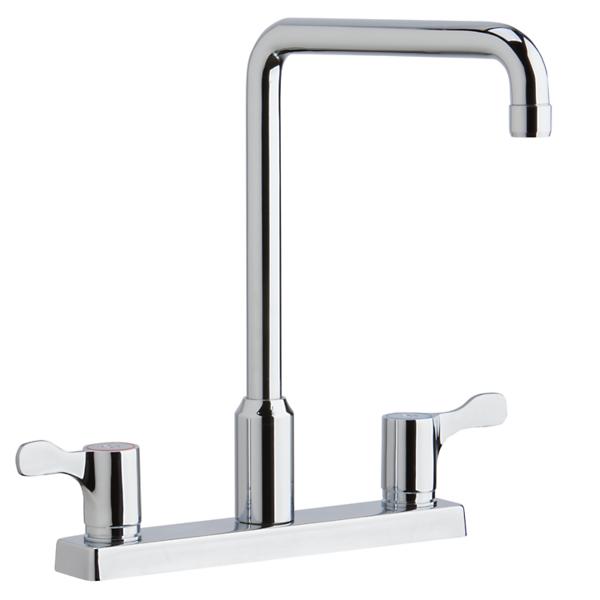 Elkay LKD2442C 8" Centerset Exposed Deck Mount Faucet with Arc Spout and 2-5/8" Lever Handles Chrome