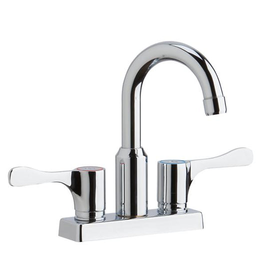 Elkay LKD24898BHC 4" Centerset Exposed Deck Mount Faucet with Arc Spout and 4" Lever Handles