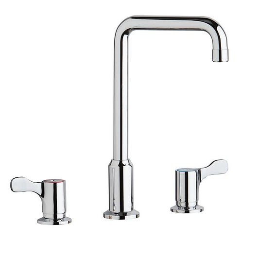 Elkay LKDA2437C 8" Centerset Concealed Deck Mount Faucet with Arc Tube Spout and 2-5/8" Lever Handles Chrome