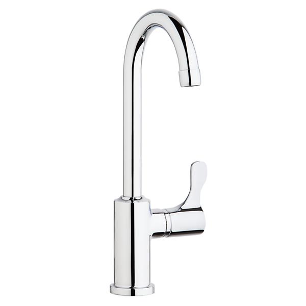 Elkay LKDVR208513C Single Hole 12-1/2" Vandal Resistant Deck Mount Faucet with Gooseneck Spout Lever Handle on Right Side Chrome