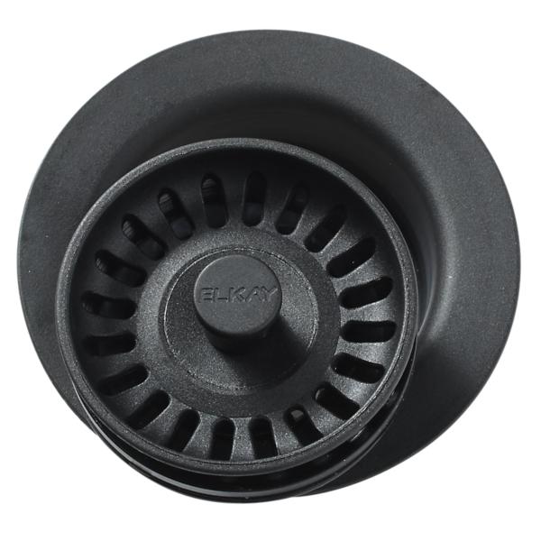 Elkay LKQD35 Polymer 3-1/2" Disposer Flange with Removable Basket Strainer and Rubber Stopper