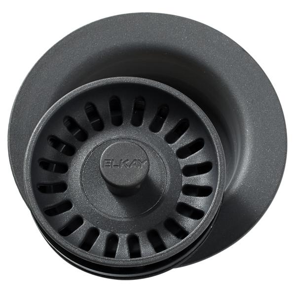 Elkay LKQD35 Polymer 3-1/2" Disposer Flange with Removable Basket Strainer and Rubber Stopper