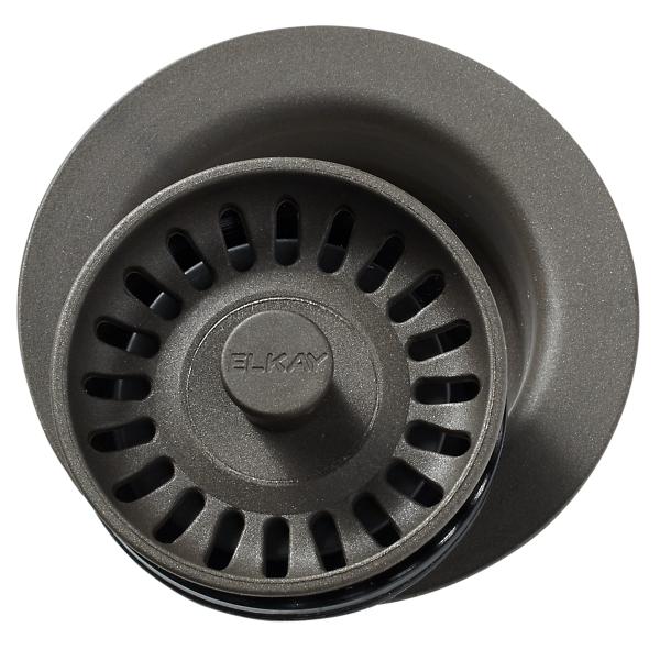 Elkay LKQD35 Polymer 3-1/2" Disposer Flange with Removable Basket Strainer and Rubber Stopper