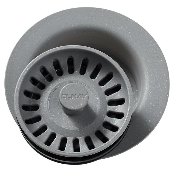 Elkay LKQD35 Polymer 3-1/2" Disposer Flange with Removable Basket Strainer and Rubber Stopper