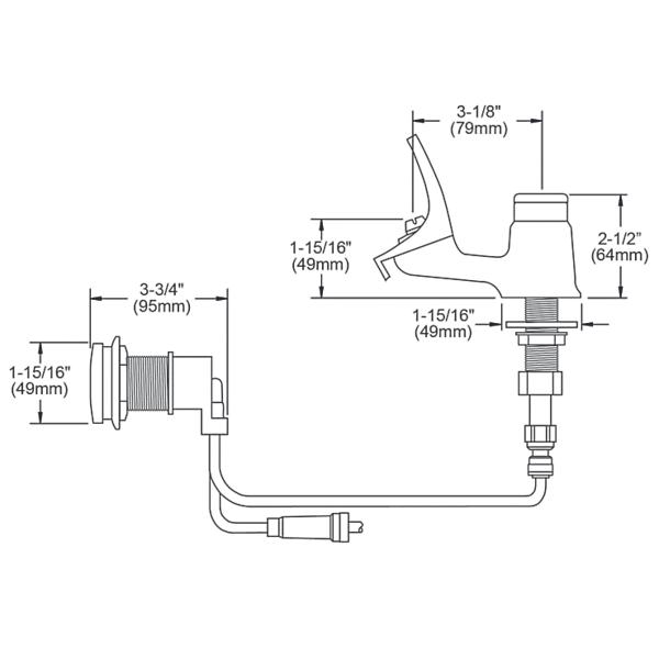 Elkay LKR1141A Flexi-Guard Remote Push Button Bubbler