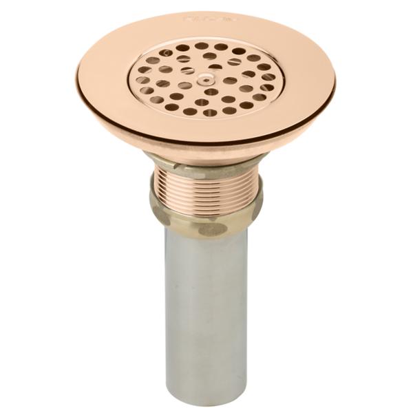 Elkay LKVR18-CU 3-1/2" Drain CuVerro® antimicrobial copper Body Vandal-resistant Strainer and Tailpiece