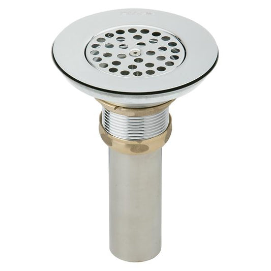 Elkay LKVR18 3-1/2"Drain Nickel Plated Brass Body Vandal-resistant Strainer and Tailpiece