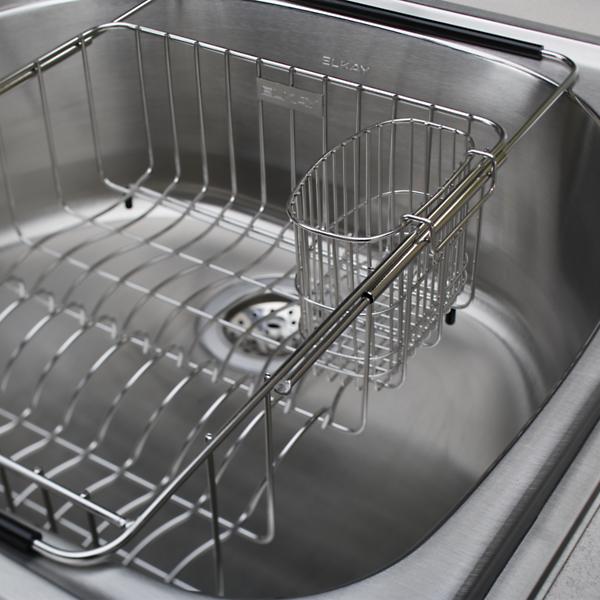 Elkay LKWUCSS Stainless Steel 3-1/2" x 5-1/8" x 4-3/8" Utensil Caddy