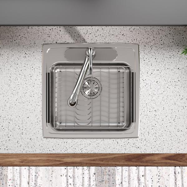 Elkay LKWERBSS Stainless Steel 15-3/8" x 12-3/8" x 5-7/16" Rinsing Basket