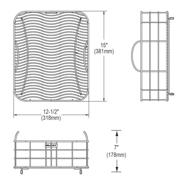 Elkay LKWRB1316SS Stainless Steel 12-1/2" x 15" x 7" Rinsing Basket