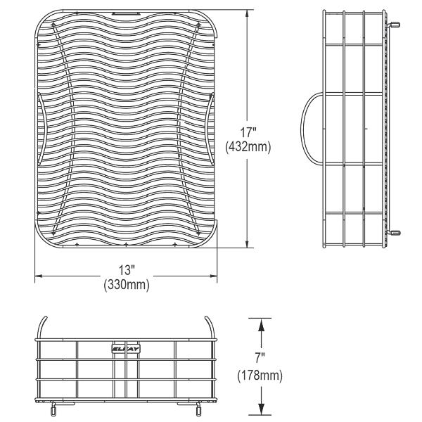 Elkay LKWRB1418SS Stainless Steel 13" x 17" x 7" Rinsing Basket