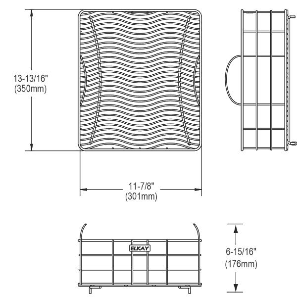 Elkay LKWRB1516SS Stainless Steel 11-7/8" x 13-13/16" x 6-15/16" Rinsing Basket